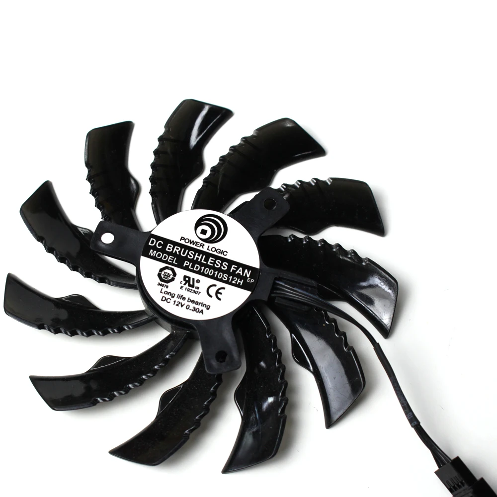 

PLD10010S12HH Вентилятор для видеокарты для Gigabyte GTX 1650/GTX 1650 SUPER 4-контактный охлаждающий вентилятор для видеокарты