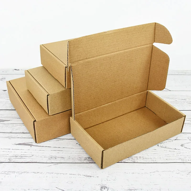 

5pcs Kraft Paper Gift Box Multi Size Packaging Box Wedding Party Small Gifts Handmade Soap Chocolate Candy Cookie Event Gift Box