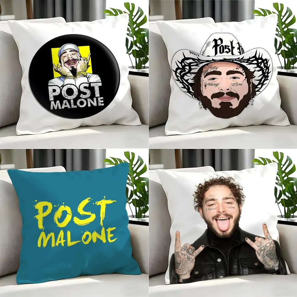 singer - Post Malone Cushion Cover Cushion Cover Set 4Pcs 50x50 45x45 40x40 Pillowcase Decorative Sofa Home Decor