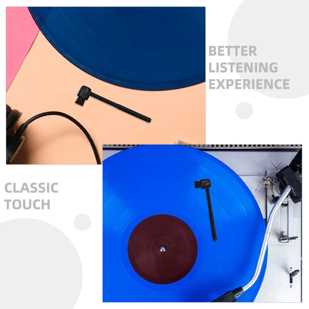 

2pcs Vinyl Record Cleaning Brush Anti-Static Bristle For Turntable Stylus Record Player Needles Dust Removal Tool Portable Audio