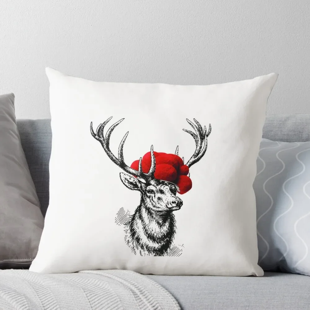 

Deer with a pollen hat Throw Pillow Room decorating items Anime