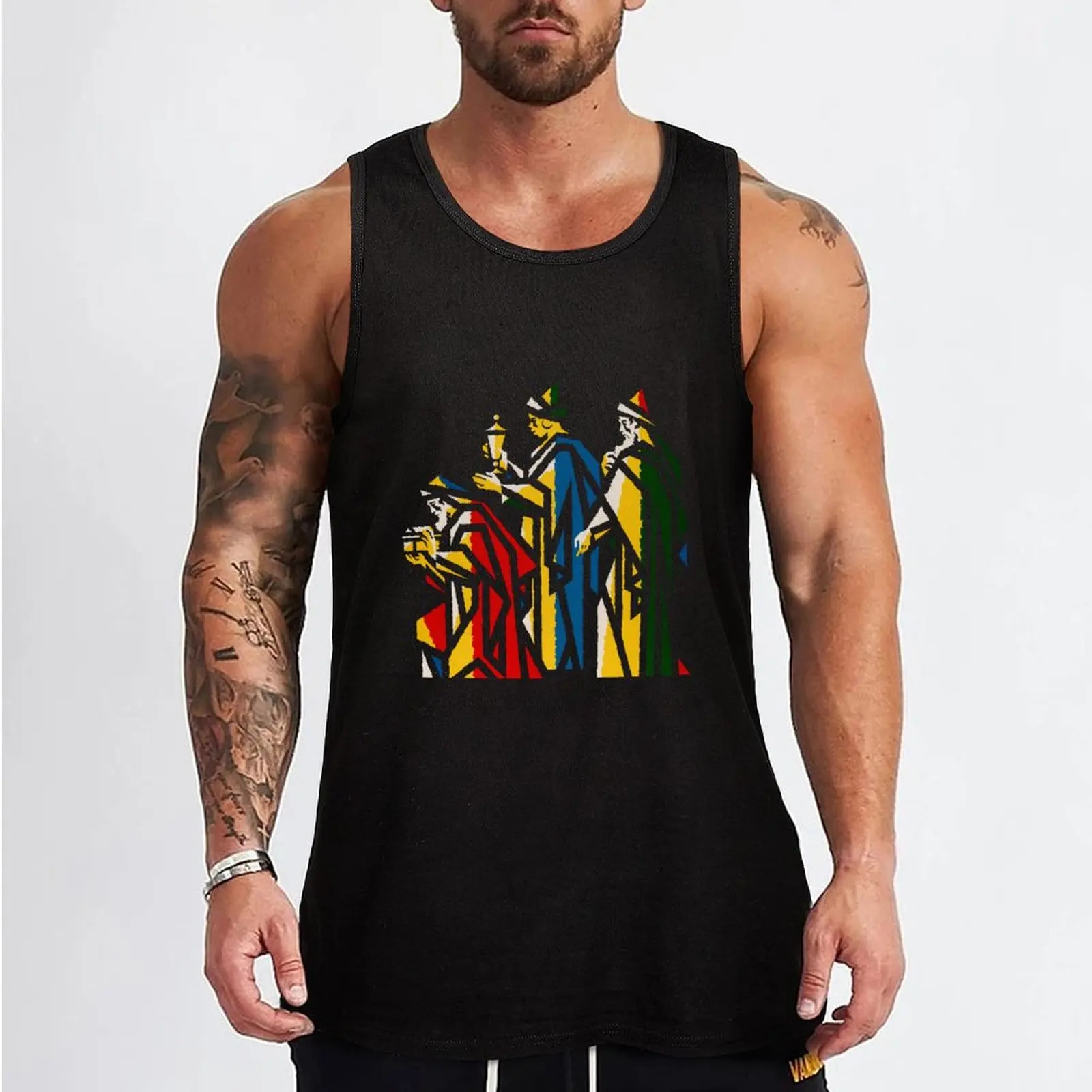 The Three Wise Men - Christian Art Work Tank Top gym wear men gym for men