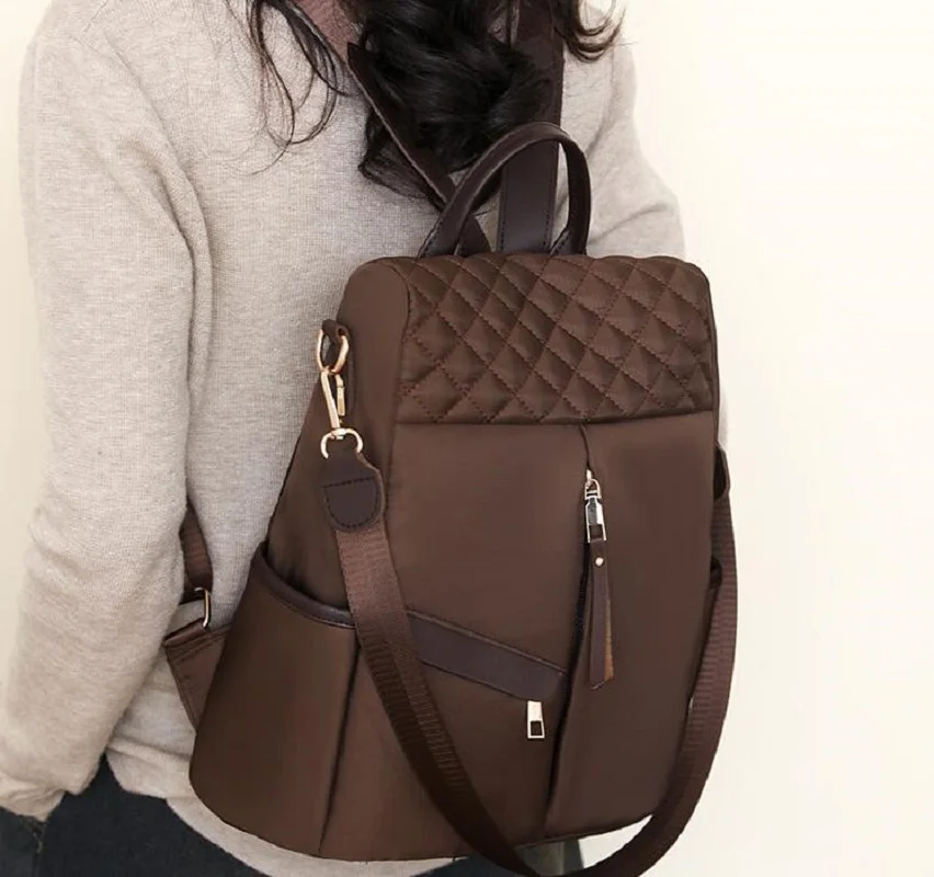 

Korean New Fashion Women's Large Capacity Travel Backpacks Waterproof Oxford Shoulder Bags Totes School Bag Crossbody Backpack