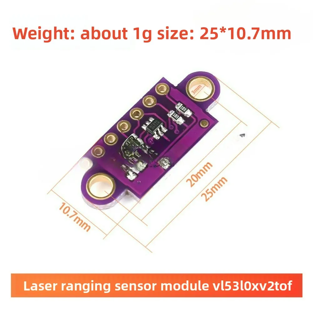 VL53L0X V2 ToF Laser Ranging Sensor Module - High-Precision UART & PWM Output Time-of-Flight Distance Measurement Tool