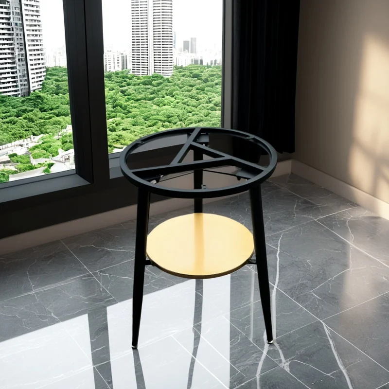 Base per tavolo da balcone in metallo personalizzabile Tavolo da pranzo moderno Supporto per gambe a doppio livello Supporto da scrivania rotondo Accessori Tavolini resistenti