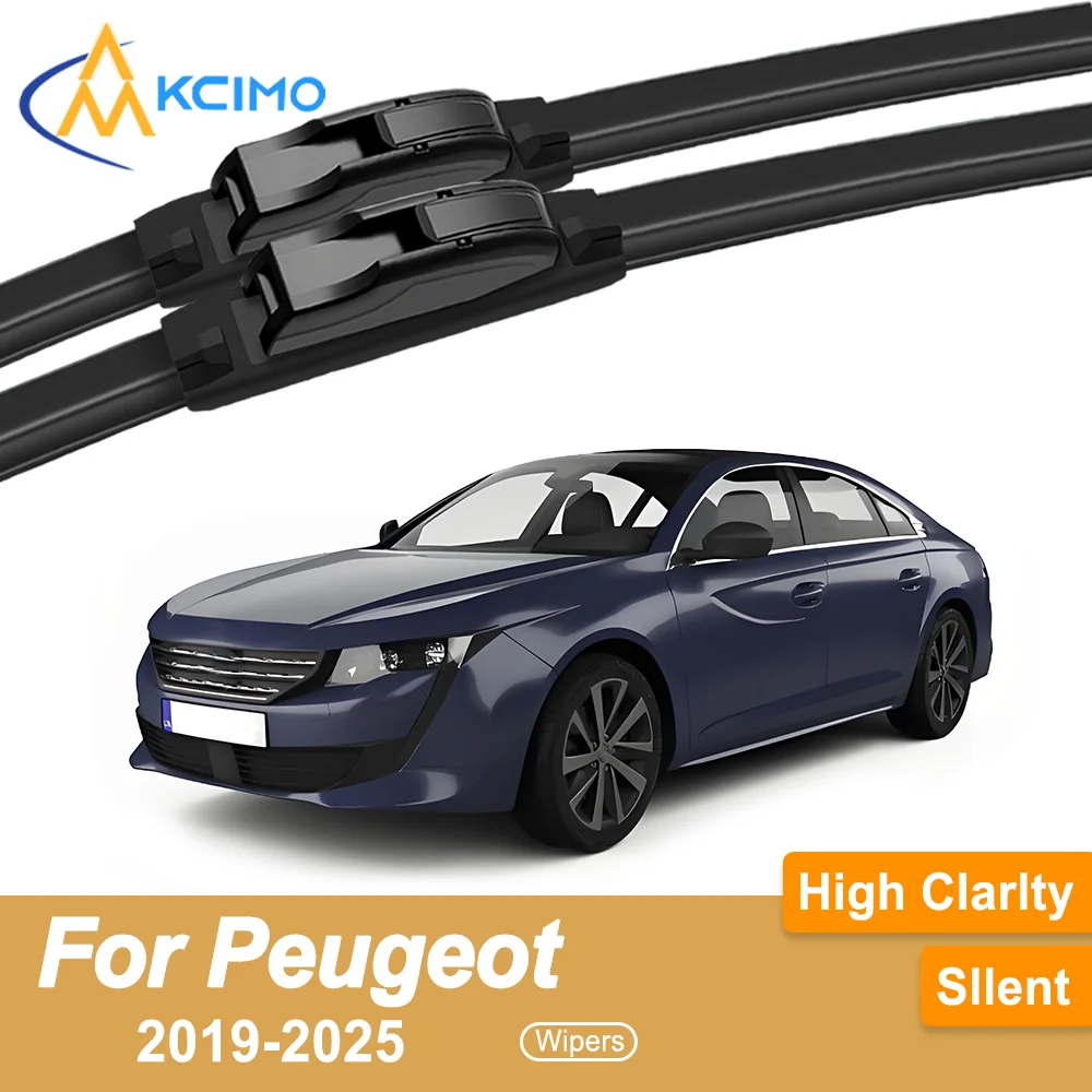 

Crystal Clear Driving 2PCS Windshield Wiper Blades for Peugeot 508 R83 2019-2025 All-Weather Reliability Durable & Safe