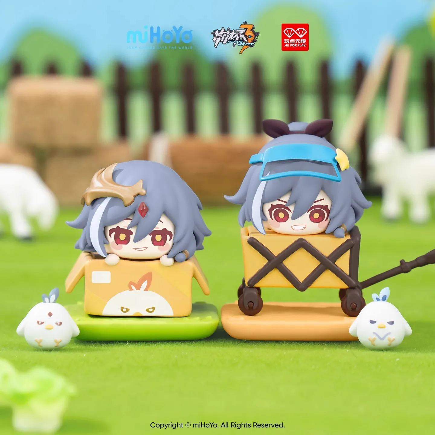 الأصلي ميهويو هونكاي تأثير 3 مزرعة سلسلة Q-Topping 1.0 صندوق أعمى الشكل مكدسة دمية لعبة الطرفية سطح المكتب الديكور هدية #4