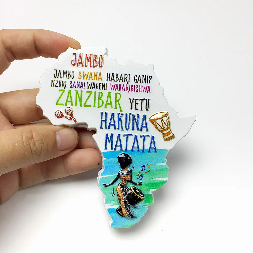 

Kenyan 3D resin refrigerator magnet, showcasing the charm of Zanzibar, powerful refrigerator magnet
