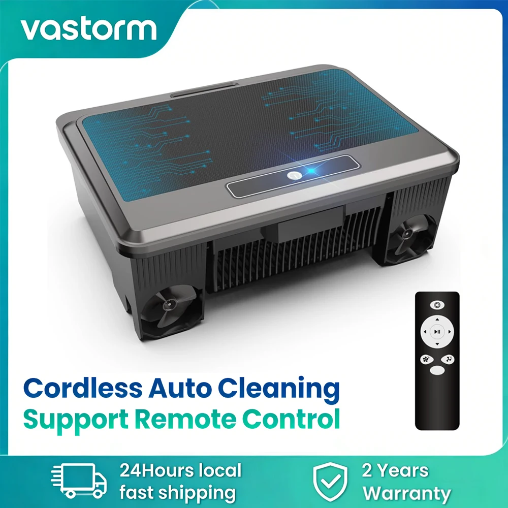 Upgraded Robotic Pool Cleaner Powered Solar Pool Vacuum Surface Cleaner Dual Charging Option with Remote Control of Pool Skimmer