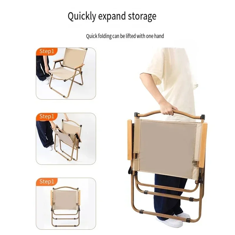 Leisure Balcony Chair Outdoor Folding Beach Chairs Fishing Stool Picnic Camping Small  Household Back