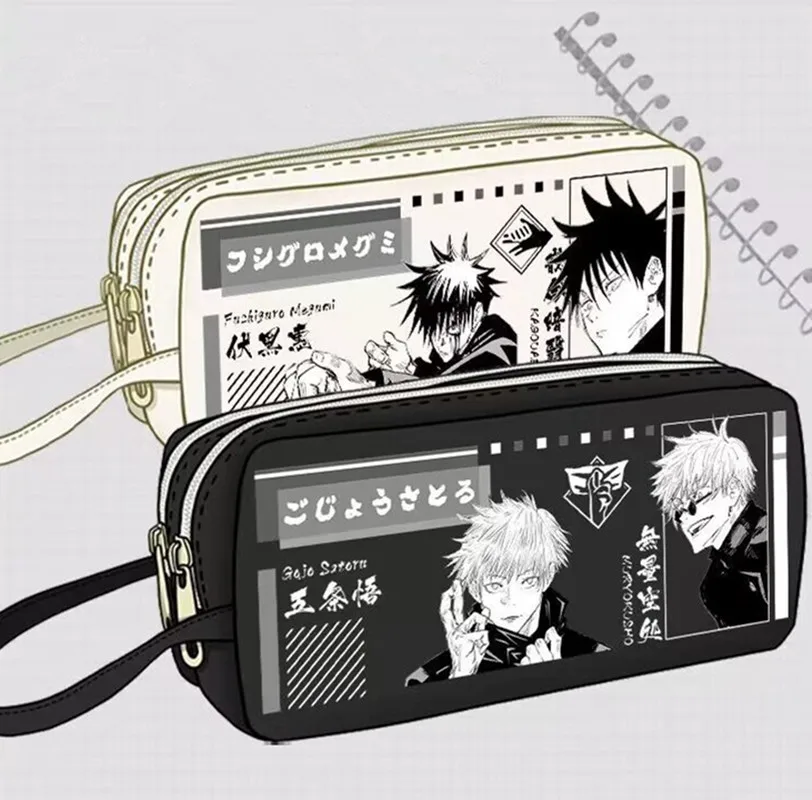 Anime Jujutsu Kaisen Cute Pencil Case Satoru Gojo Cosplay Student Pencil Bags Storage Bags Stationery Office Supplies Fans Gift