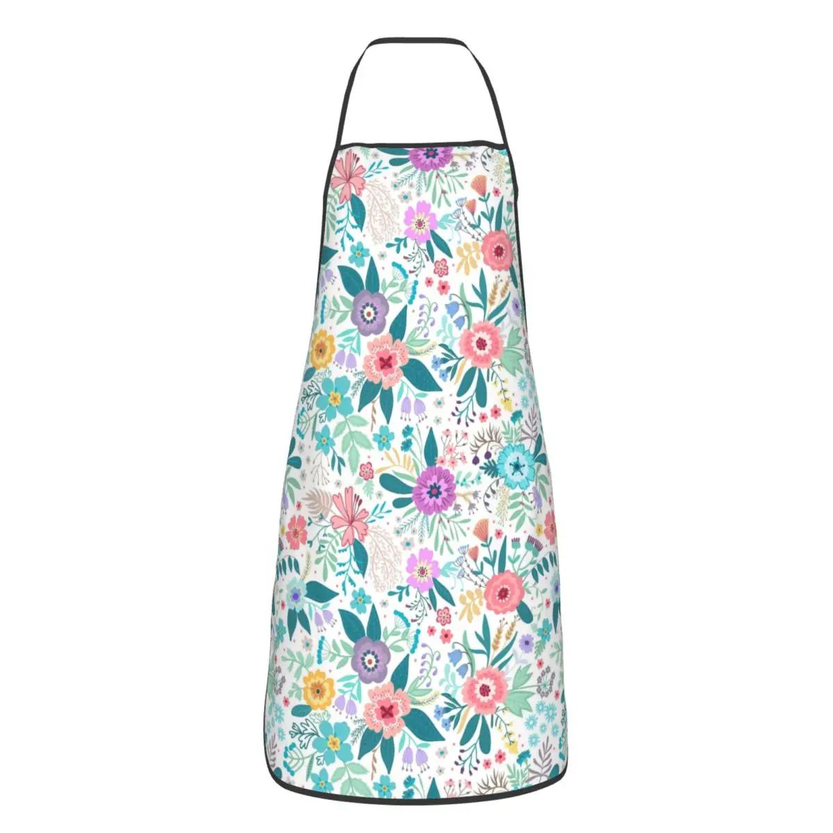 Animal Fruit Flower Alien Dinosaur Print Apron Chef Cooking Tablier Bib Kitchen Cleaning Pinafore for Women Men Gardening