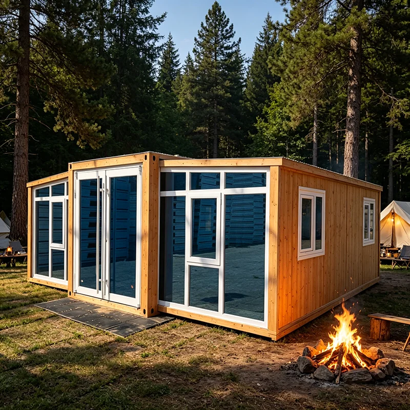 Customized Australia Flat Soundproof 20Ft 40Ft Prefab Expandable Container House Prefabricated Luxury Villa 2 Bedroom