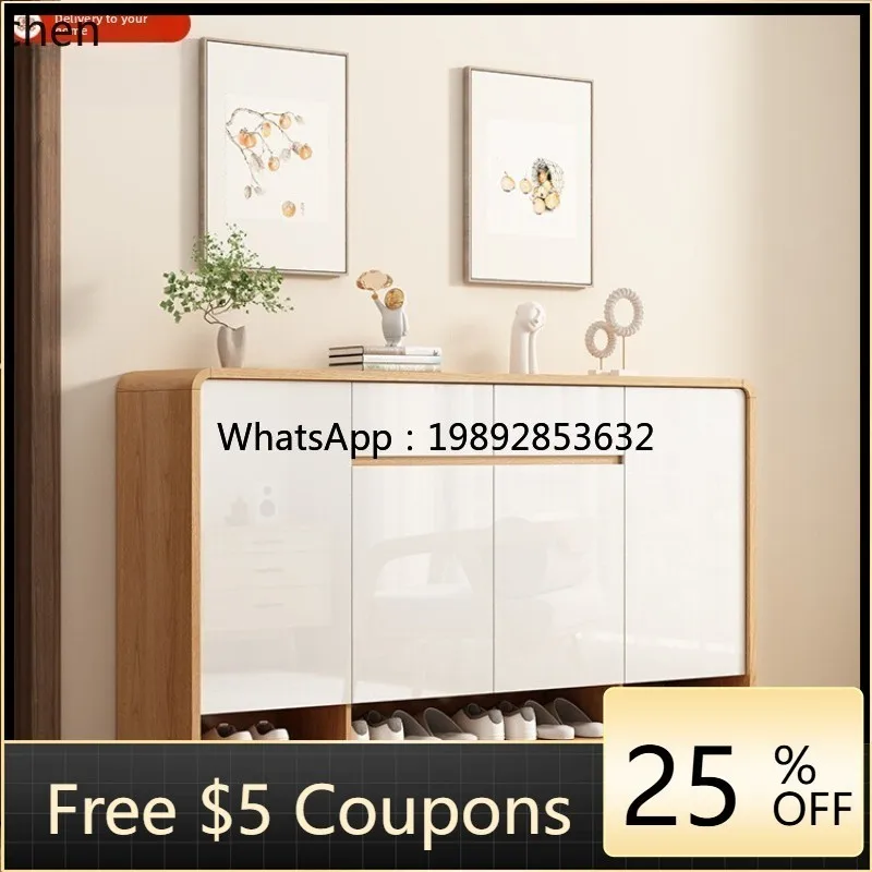 shoe cabinet household door integrated against the wall to enter the door, the new popular large-capacity shoe rack