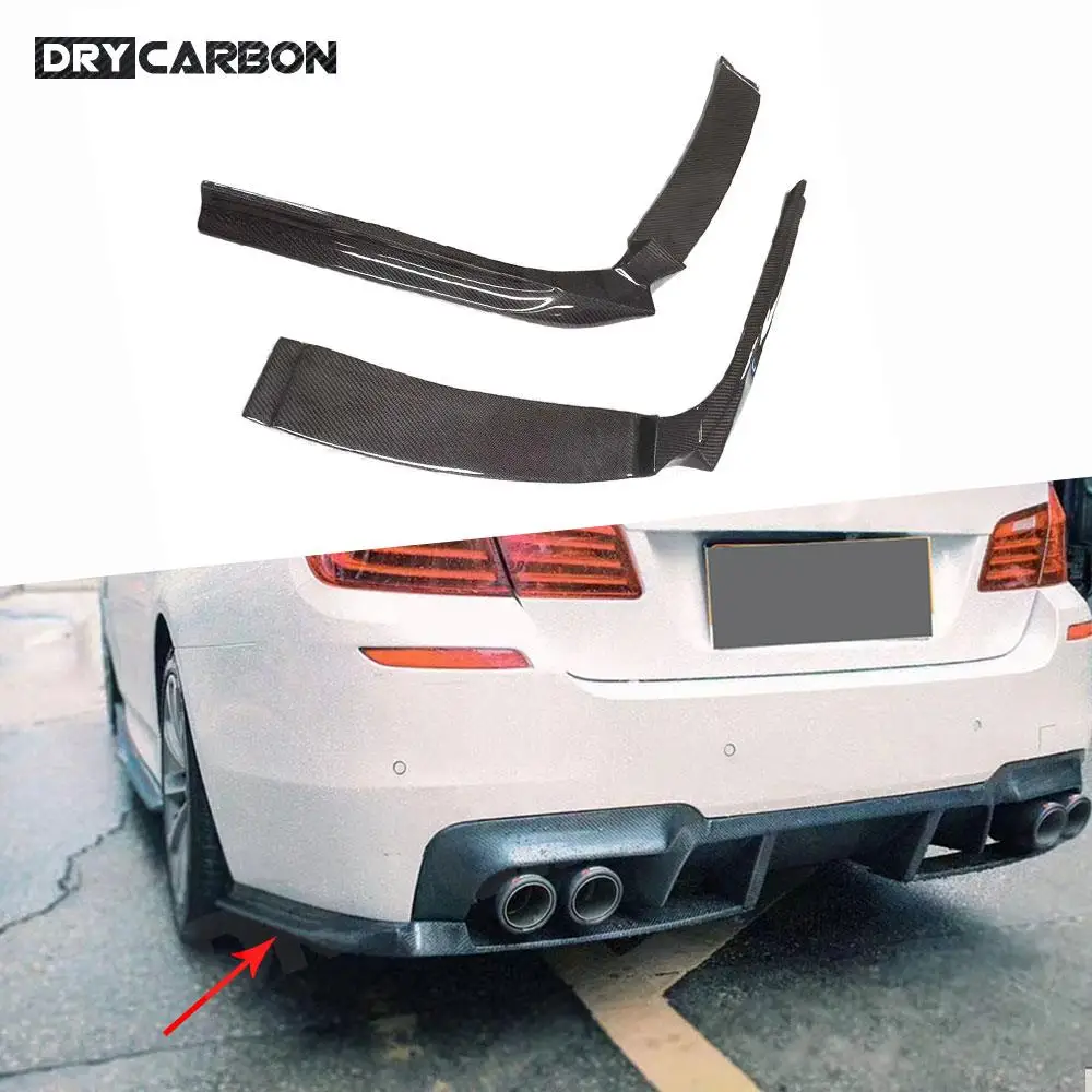 Carbon Fiber Rear Bumper Lip Diffuser Splitters Spoiler For BMW 5 Series F10 F18 M Sport M5 2012 - 2016 Car Accessories