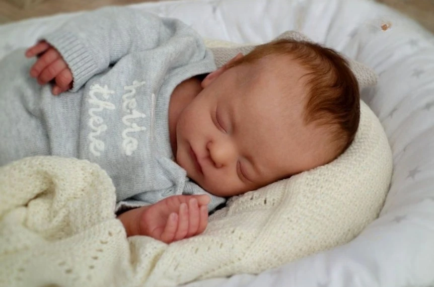 NPK 20 '' Kit bambola rinata non verniciata incompiuta Alessia Parti vuote fai da te con corpo in tessuto Colore fresco Tocco morbido