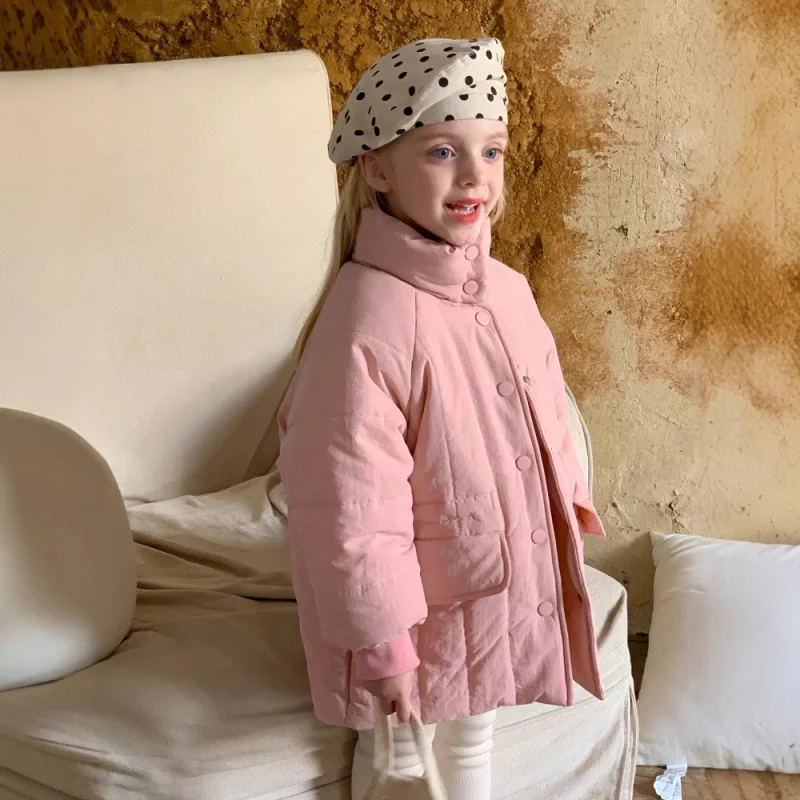 

Korean Children's Clothing Girls' Cotton Jacket Winter New Children's Warm Padded Thickened Coat Comfortable Cotton Clothing