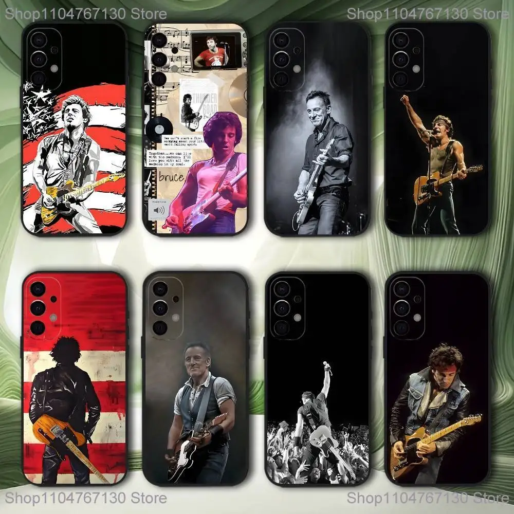 

Guitarist B-Bruce Springsteen Phone Case For Samsung S25,S24,S21,S22,S23,S30,Ultra,S20,Plus,Fe,Lite,5G Black Cover