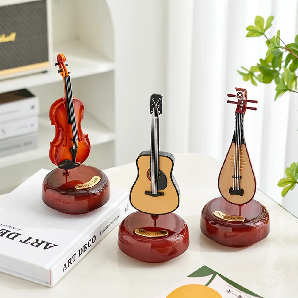 Minimalism Decor Figurines for Interior Classical Style Musical Instruments Sculpture Living Room Decor Office Desk Ornaments