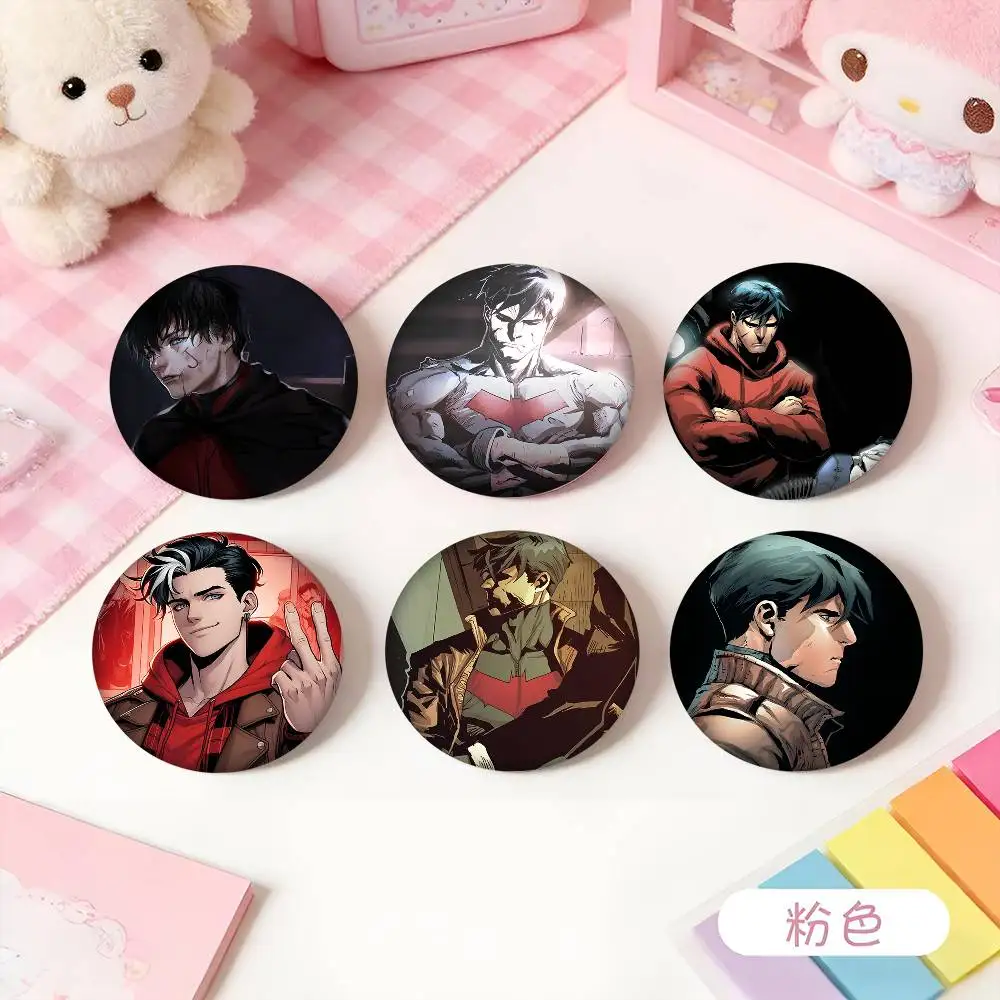 1pc Anime Jason Todd Cartoon Style Badge Brooches On Backpack Decoration Round Enamel Pins For Accessorys