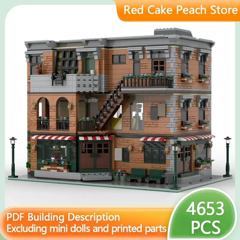 Street View Model MOC Building Brick Central Park And Friend Apartment Modular Technology Gift Holiday Asemble Children Toy Suit