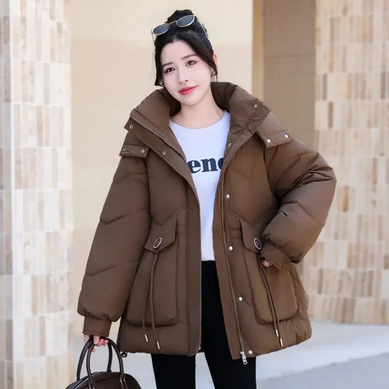 2024 Winter neue Schnee tragen Mantel Parkas Jacke Frauen Kapuze Parka dicke warme weibliche Puffer Jacken Student Mäntel Kleidung Outwear