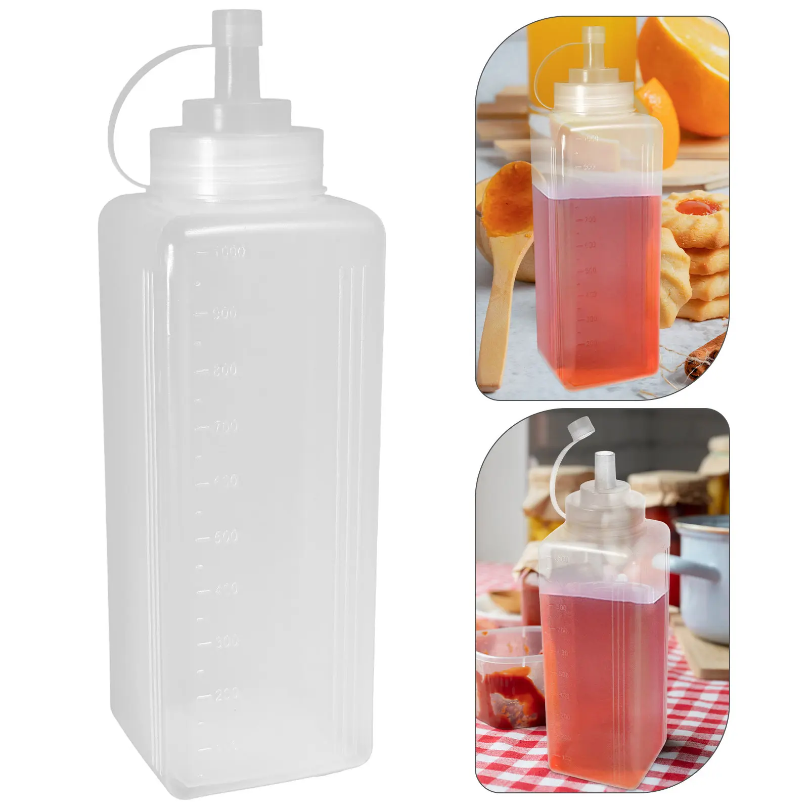 Commercial Grade Plastic Squeeze Bottle Wide Mouth Design for Sauces Ketchup Mayo Salsa Taco Sauce Pasta Dressing Jam Syrup