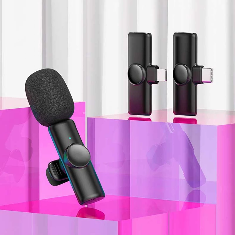 ميكروفون Xiaomi المحمول اللاسلكي Lavalier لتسجيل الصوت والفيديو، ميكروفون صغير لأجهزة iPhone والكمبيوتر المحمول وأندرويد وميكروفون الألعاب المباشر