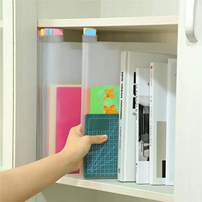 DT39 30 Piece Scrapbook Storage Box with Adhesive Index Labels, 12x12 for Craft Paper Storage Bags, PVC Scrapbook Paper
