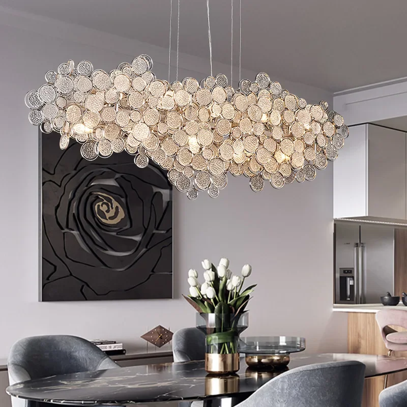 Imagem -02 - Modern Led Teto Chandelier Villa Living Dining Room Pendant Lamp Quarto de Suspensão Luz Luminária Luxo