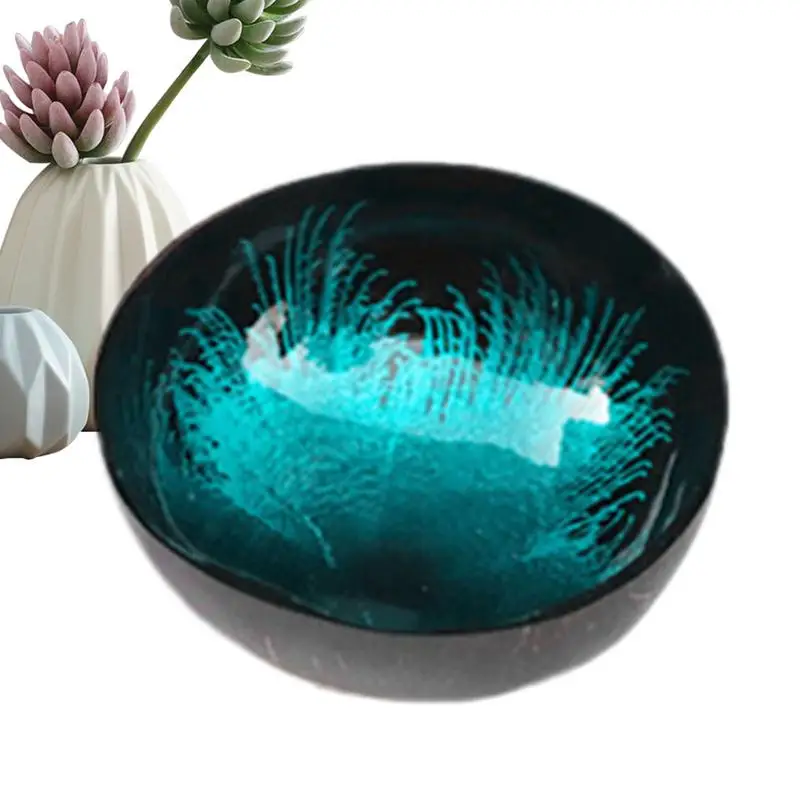 Coco Bowl Reusable Candy Bowl Natural Key Holder Uniquely Colored Polished Decorative Salad Bowls Acai Bowls Home Decoration