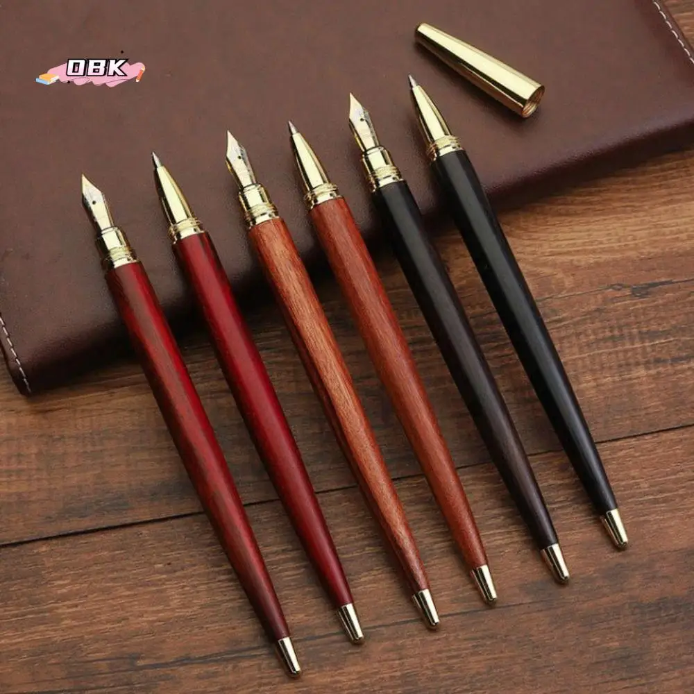 

High-end Busines Wood Fountain Pen Smooth Writing Luxury Calligraphy Fountain Pen 0.5mm Exquisite Business Signature Pen Student