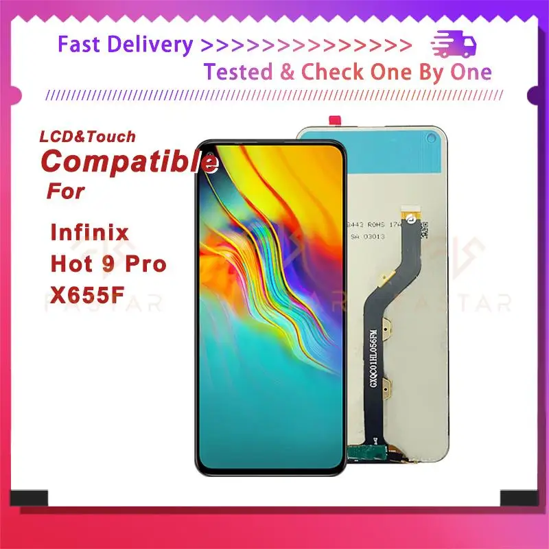 

6.6"Tested For Infinix Hot 9Pro X655F LCD Display Touch Digitizer Assembly Replacement Phone Screen Infinix Hot 9 Pro lcd