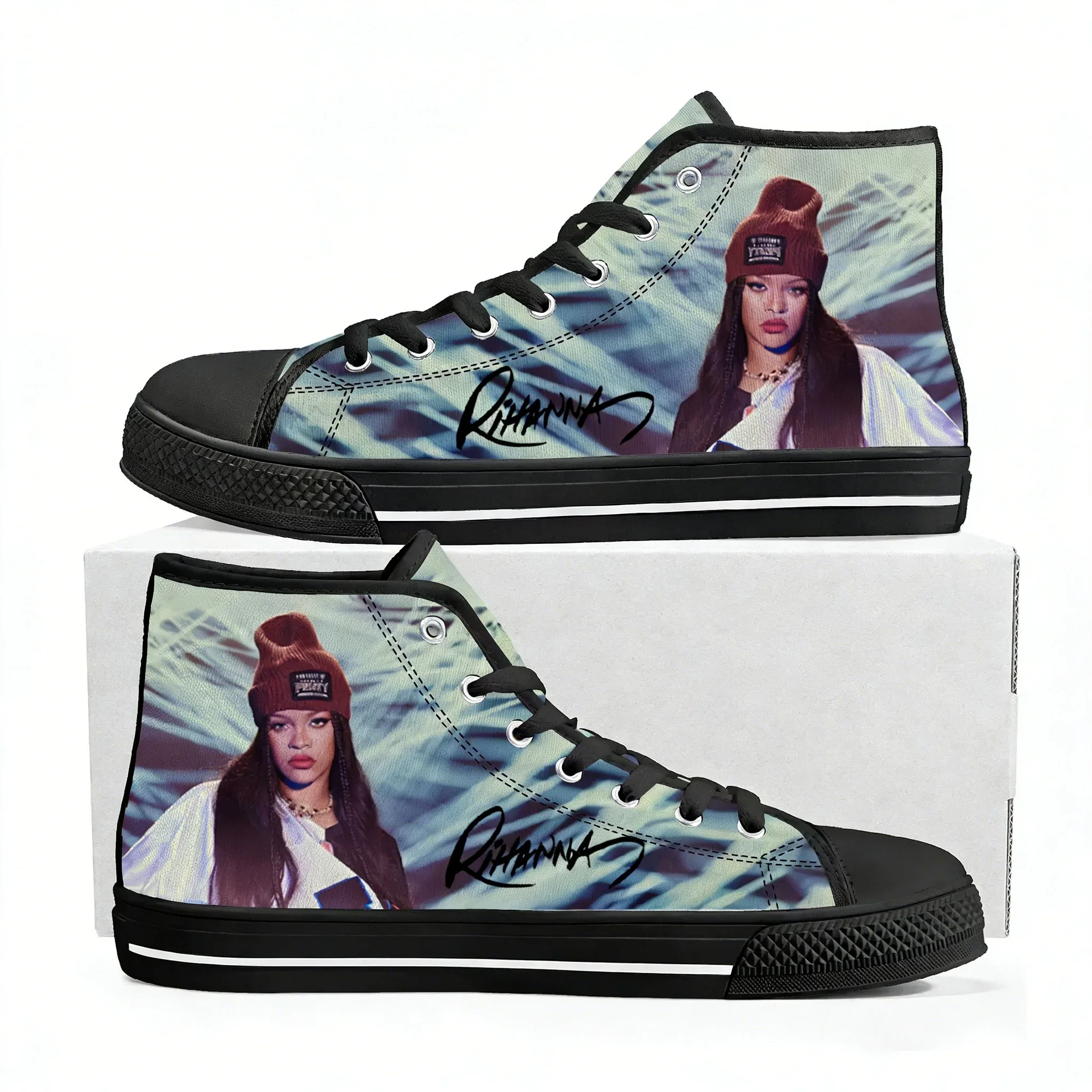 

Rihanna Hip-hop Rapper High Top High Quality Sneakers Mens Womens Lightweight Canvas Sneaker Ghana Hiking Casual Custom Shoes