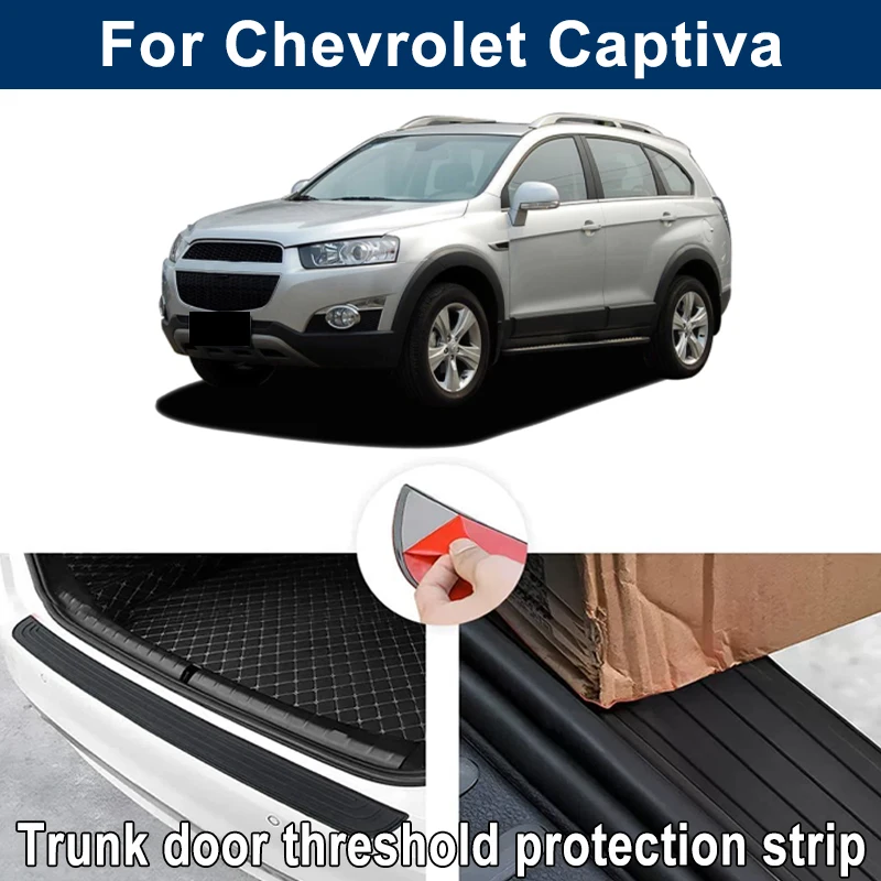 Car Trunk Sill Anti-scratch Guard Strip For Chevrolet Captiva - Rear Bumper Rubber Protector Decorative Cover Sticker
