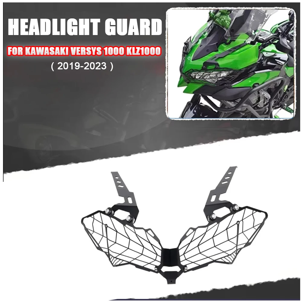 

Motorbike Part Headlight Head Lamp Light Grille Guard Cover Protector For Kawasaki Versys 1000 KLZ1000 2019 2020 2021 2022 2023