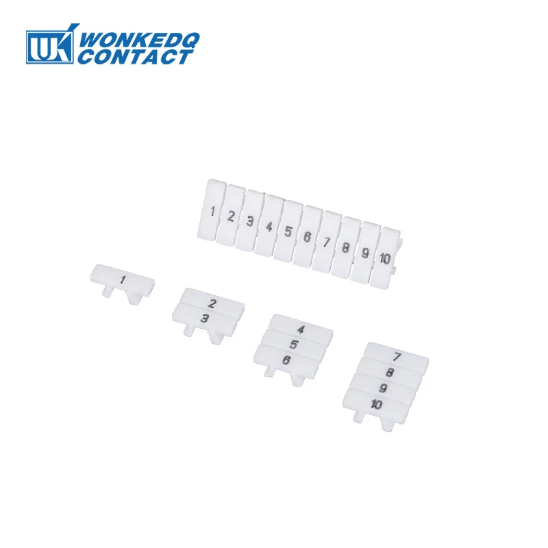 Terminal Block Marker Strip Lable 10Pcs ZB 3.5/4/5/6/8/10 ZBFM 3.5/5/6 Number Tag 10 Seat DIN Rail Connector Strips Zack Marking