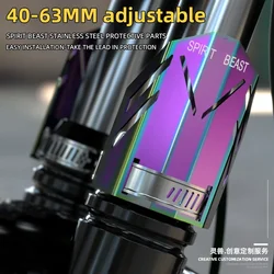 Motorcycle Stainless Steel Cover 40-63MM Front Shock Absorber Cover Motorbike Protective Shell for Honda Suzuki Yamaha BMW