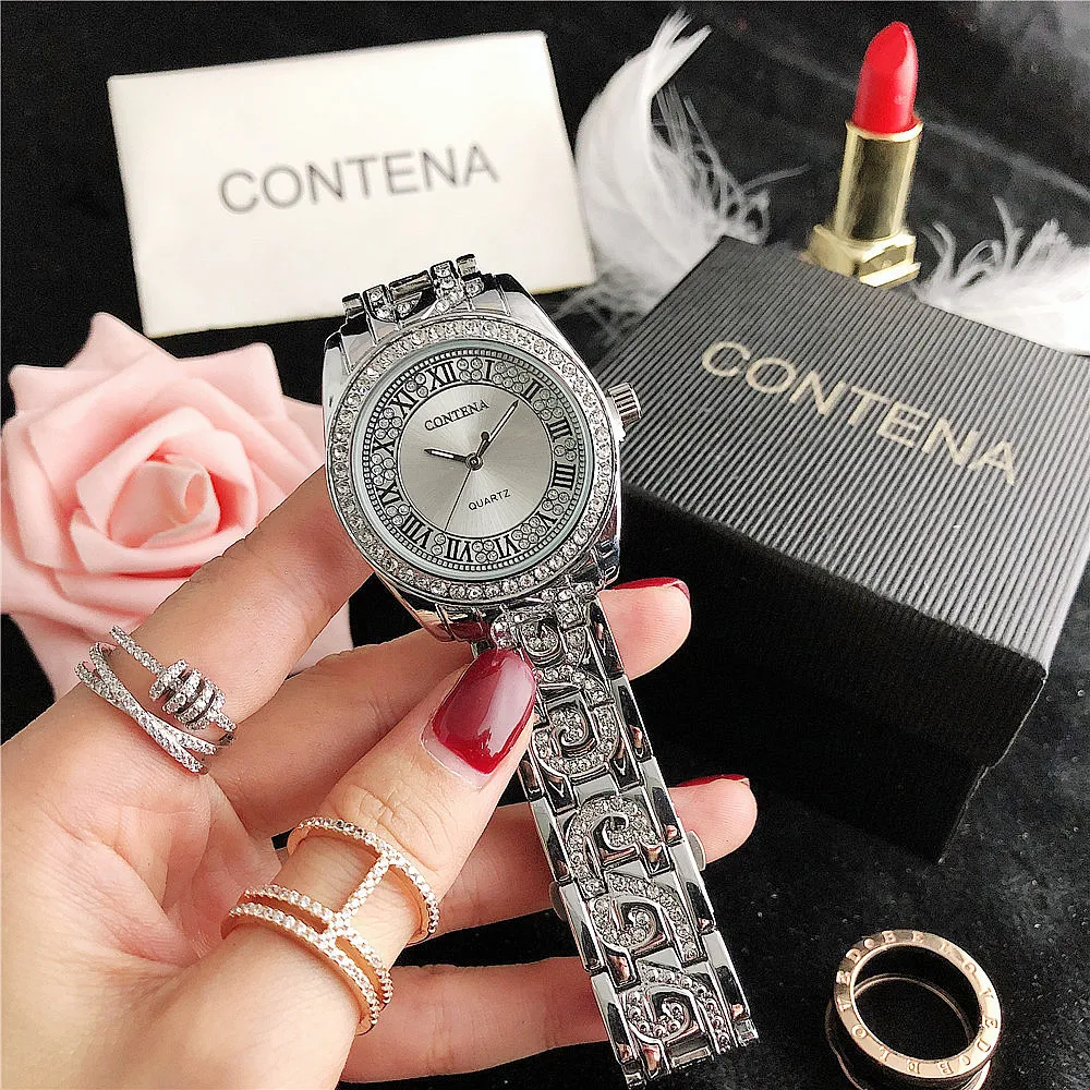 Diamond Women Watches Gold Watch Ladies Wrist Watches Luxury Brand Rhinestone Women's Bracelet Watches Female Relogio Feminino