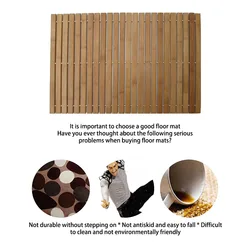 Bath Shower Pad Bamboo Outdoor Anti-skid Non-Slide Mats Waterproof Kitchen Rugs Hotel Bathroom Bedroom Toilet Bathtub