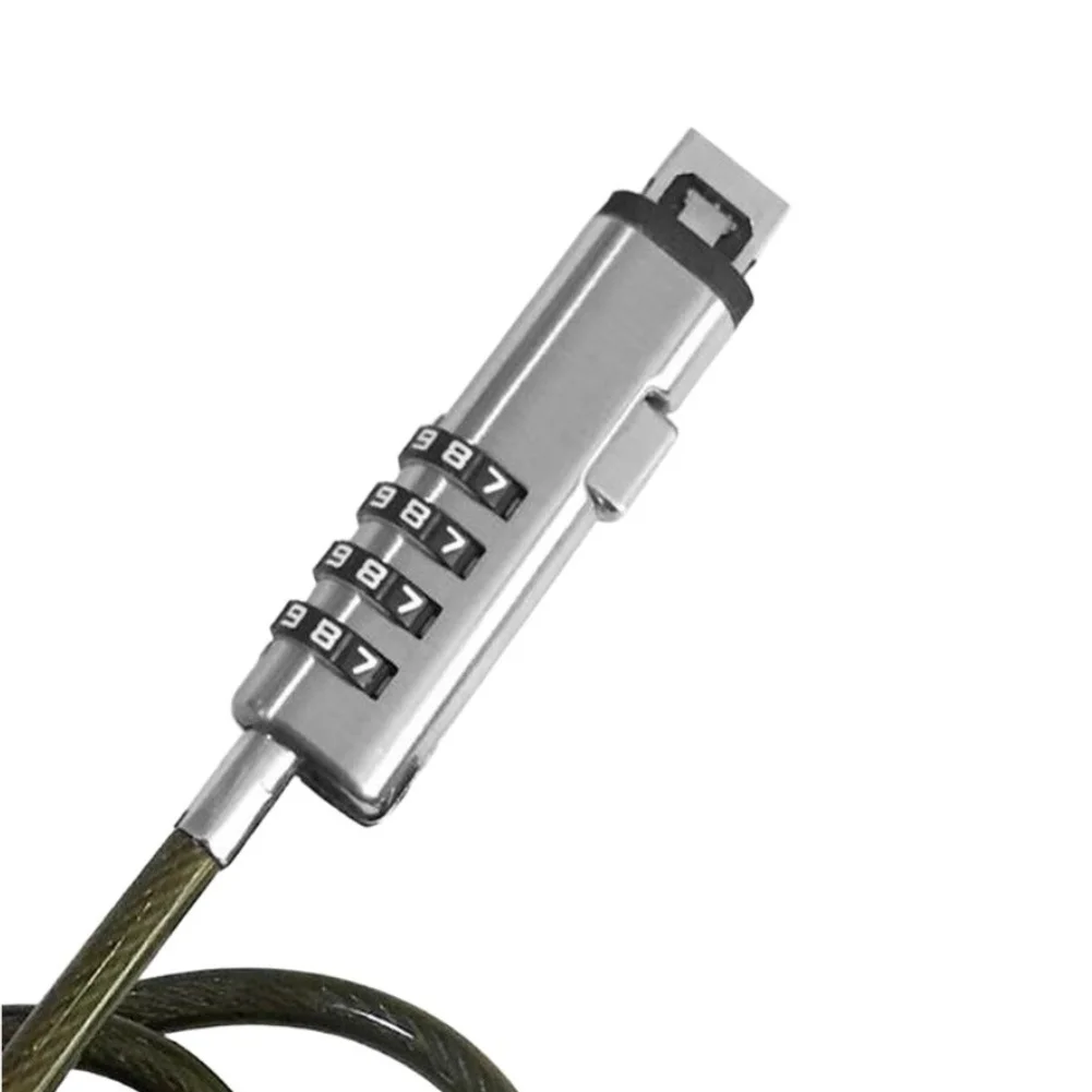 Compact USB Computer Lock with High-Density Alloy Steel Cable and Keyed Lock Cylinder for Laptop Desktop Protection