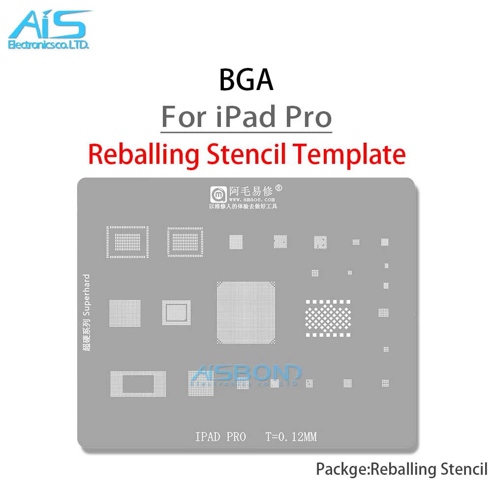 BGA Reballing Stencil Kits Set For iPad 2 3 4 5 6 Mini1 Mini2 Mini3 Mini4 Air Pro 2020 A9 A10X A14 A12 A12X CPU EMMC NAND WIFI