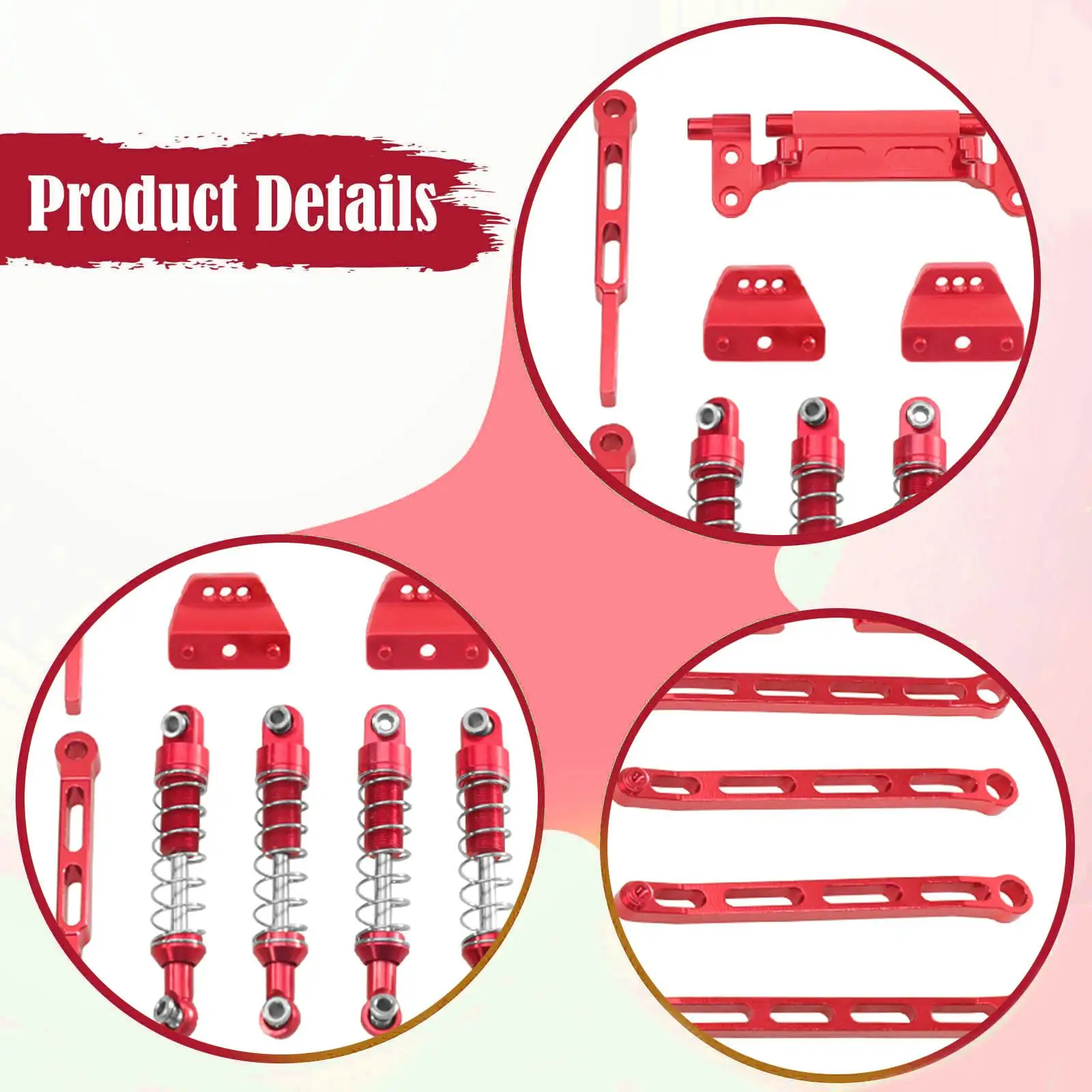 Metal Shock Absorber Mount Remote Control Car Parts Sturdy DIY Easy to Install Replacement Part for MN82Pro MN82S 1:12 Scale