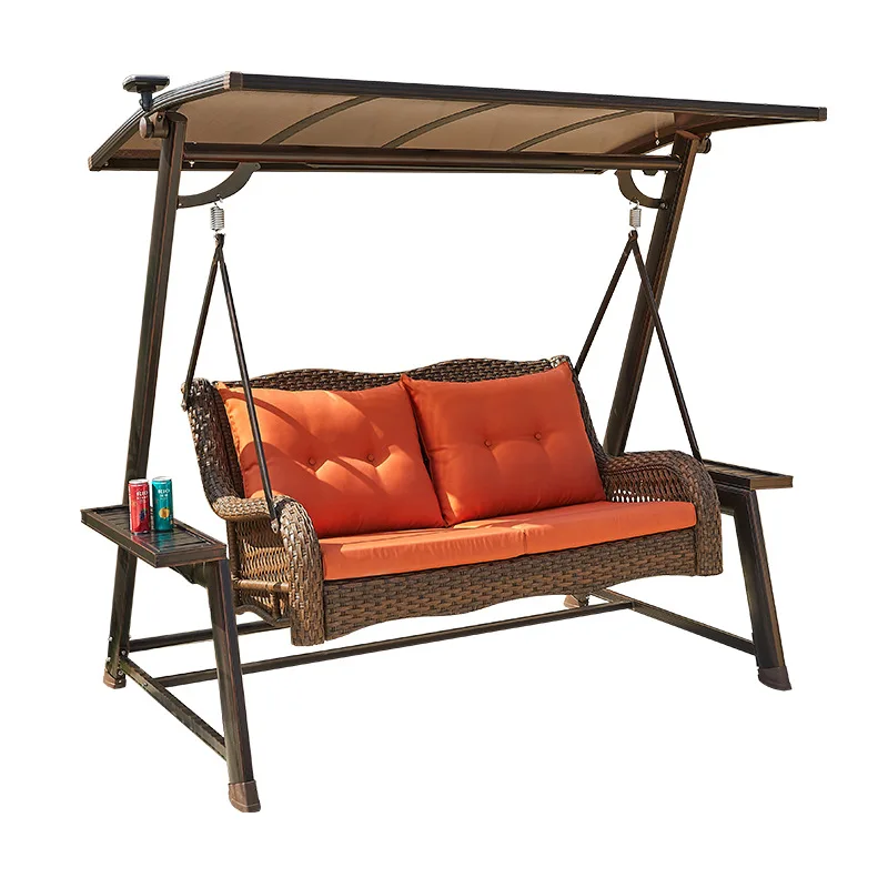 Outdoor outdoor autumn courtyard adult double household cast aluminum alloy swing