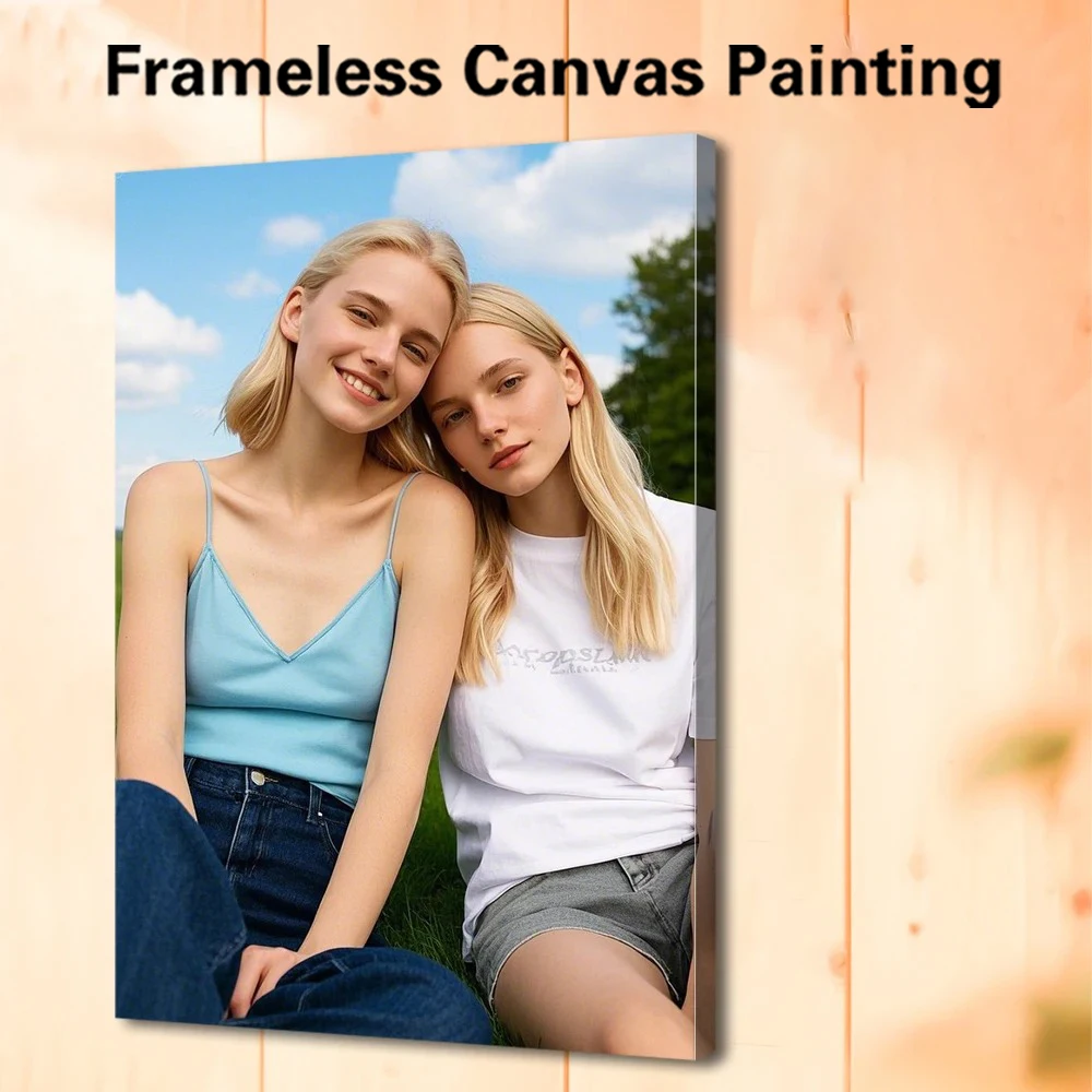 

1 шт. безрамная персонализированная картина с фотографией лучшего друга, холст для фотостены, настенные изображения для ванной комнаты, домашнего декора