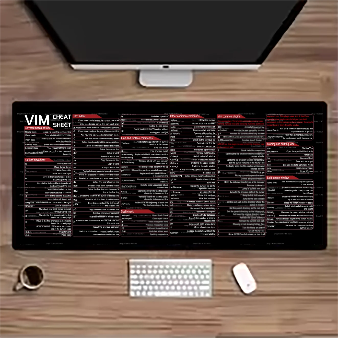 Vim Cheat Sheet Mouse Pad: A Must-Have for Programmers and Linux Enthusiasts