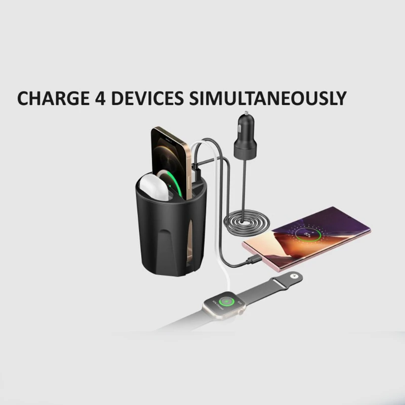 Car Water Cup Hole Charging Wireless Fast Multi-function