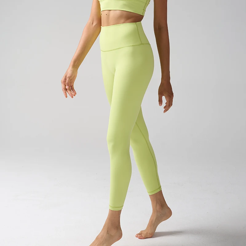 Hohe Taille, nacktes Gefühl, Hüftlift, Bauchstraffung, nahtlose Yoga-Hose, Laufen, lässiges Training, Dehnung, Radfahren, Yoga-Leggings 👌🏻 👖