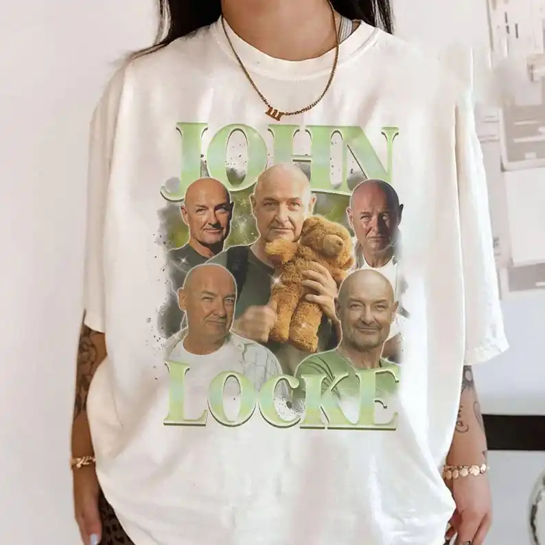 Vintage John Locke Homage Shirt, Vintage John Locke T-shirt, John-Locke Bootleg Shirt, John Locke 90s, Fan Gift