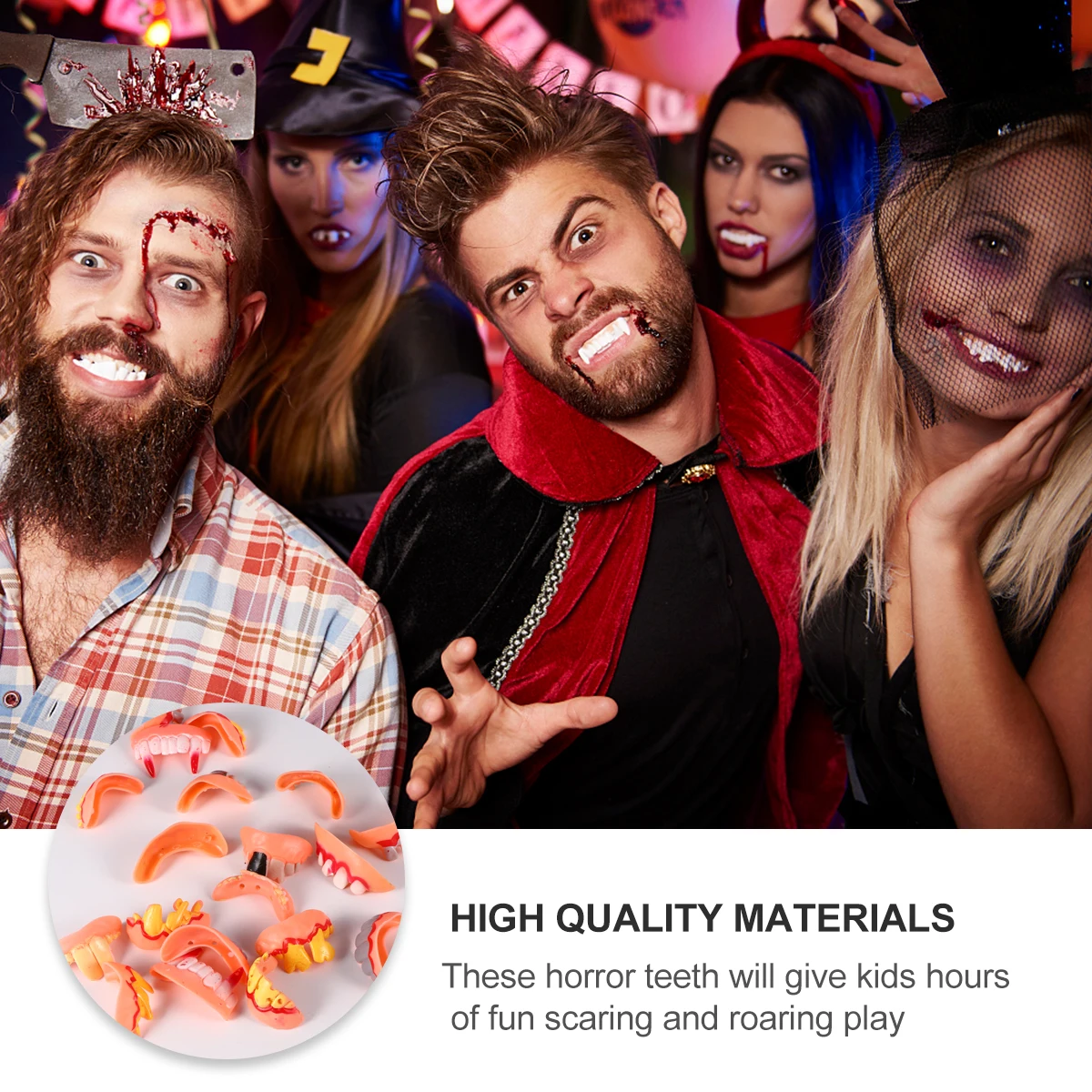 20 pezzi denti gel di silice protesi modello bomboniere di Halloween cosplay bomboniere di Halloween uso di oggetti di scena